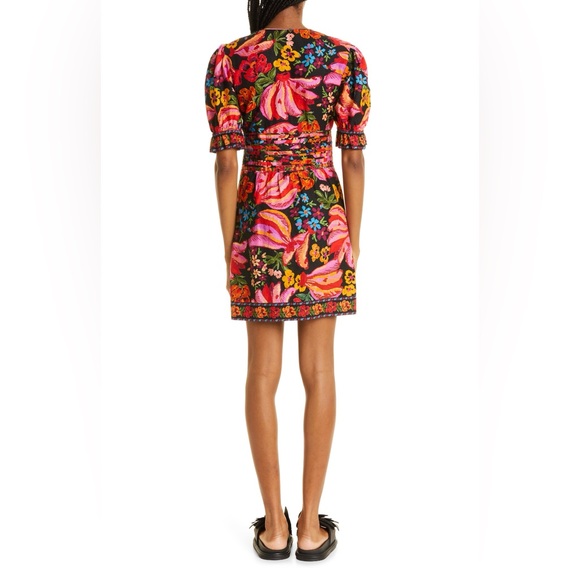 Farm Rio Black Spring Bananas Print Mini Dress - Picture 2 of 11
